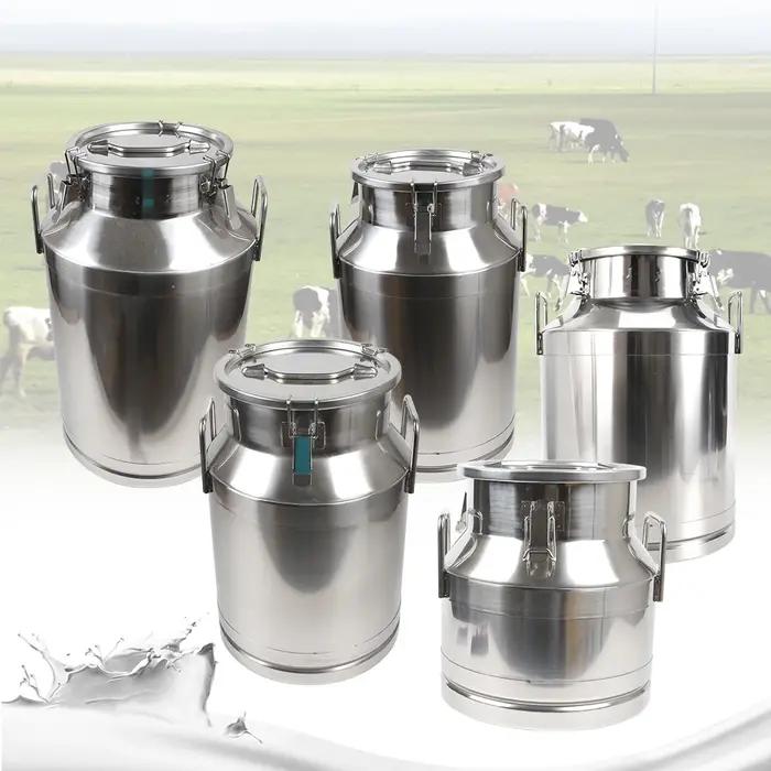 Grande boîte à lait en acier inoxydable avec couvercle scellé, carafe fourre-tout E27, 5.25, 8/10, 6