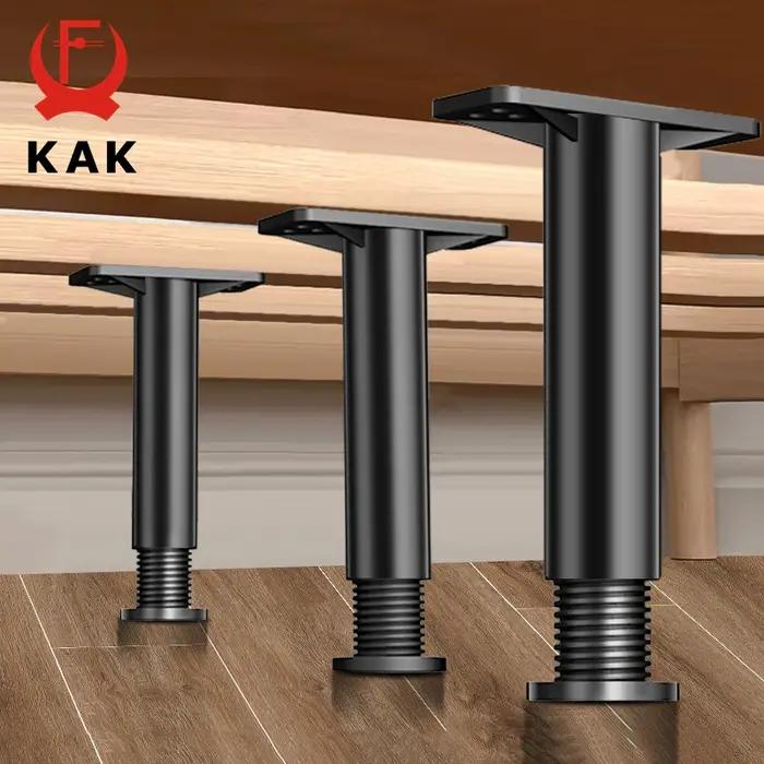 KAK pieds de meubles noirs, Support de poutre de lit réglable, pieds de Table de canapé, remplacemen