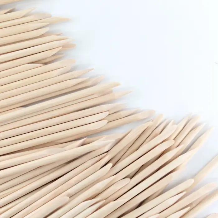 Bâtons en bois Orange de différentes tailles, pour poussoir à cuticules, outil pour enlever les cuti