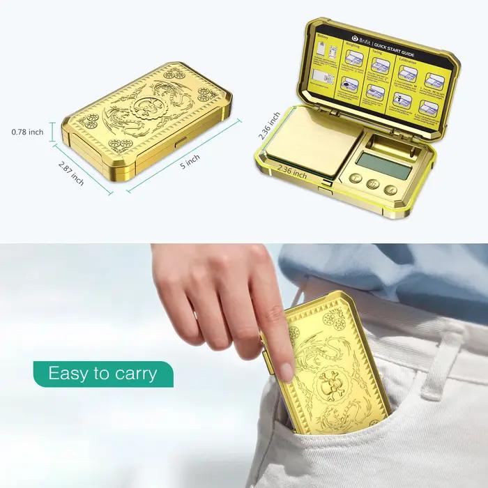 Balance à bijoux numérique 200g 0.01g balances de poche avec poids d'étalonnage 50g balance électron