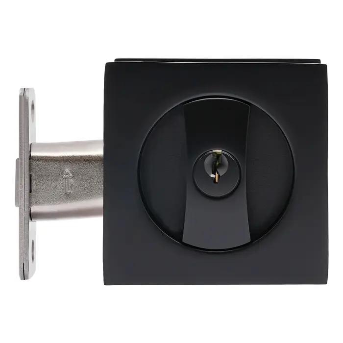 Serrure de porte coulissante carrée, serrure de sécurité de poche, loquet en alliage de Zinc et 3 *