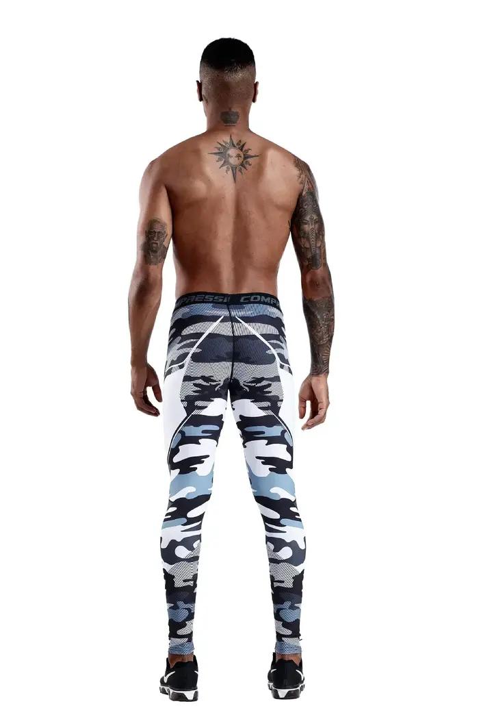 Leggings de Compression collants pour hommes course Sport homme vêtements de Sport entraînement cycl