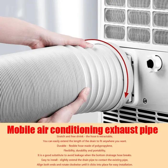 130 150mm tuyau d'extension de conduit télescopique Flexible Mobile climatiseur tuyau d'échappement