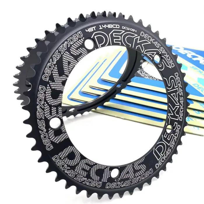 Deckas 144BCD engrenage fixe fixie anneau de chaîne rond vélo de piste 44T-58T dent 144 bcd roue d'e