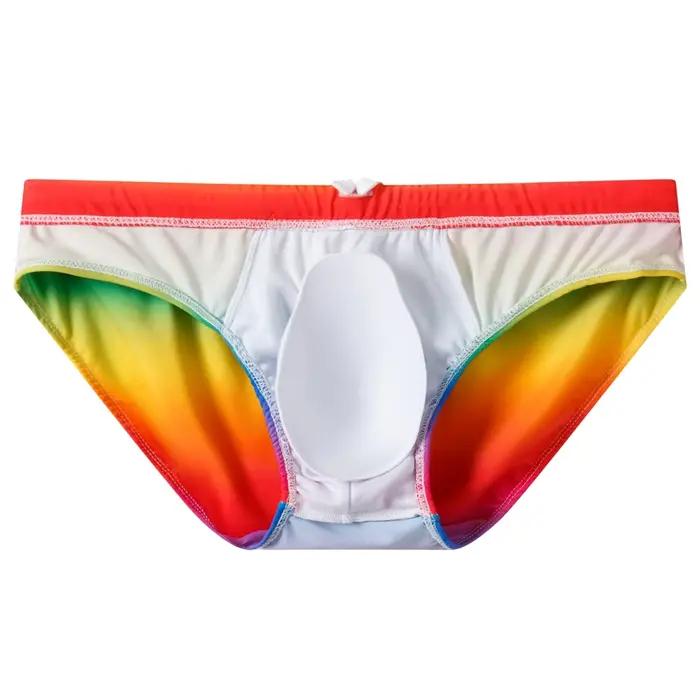 Maillot de bain homme Jockmail push-up multicolore troncs boxer sexy respirant shorts plage