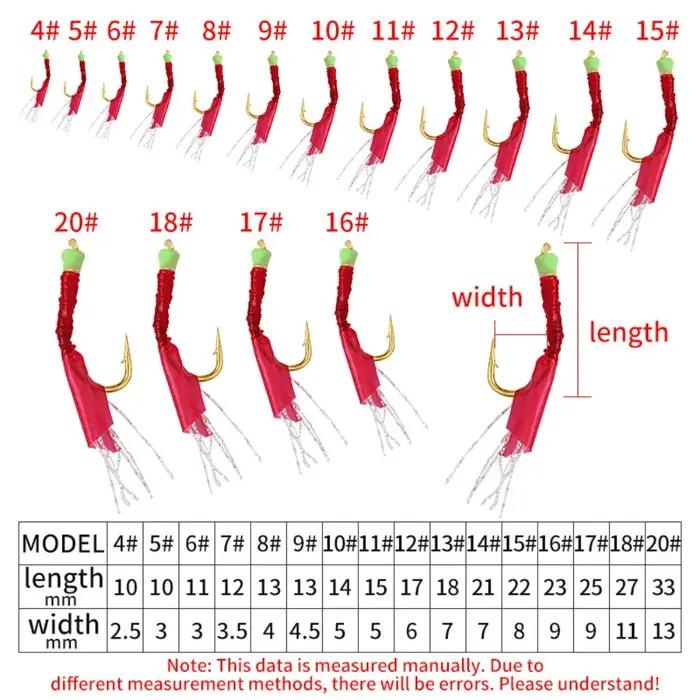 TANWobJeff Sabiki String Hook, Rig Fishing Hooks, Shoous Bean Lure, Bait Tackle for Sea, Freshwater