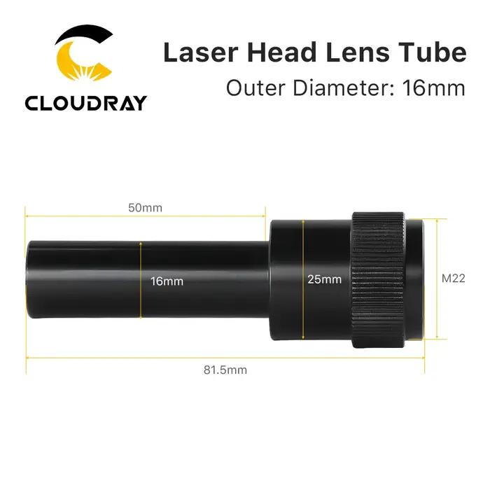 Cloudray – Tube en aluminium série L D20 F63.5mm, pour Machine de gravure, découpe Laser CO2