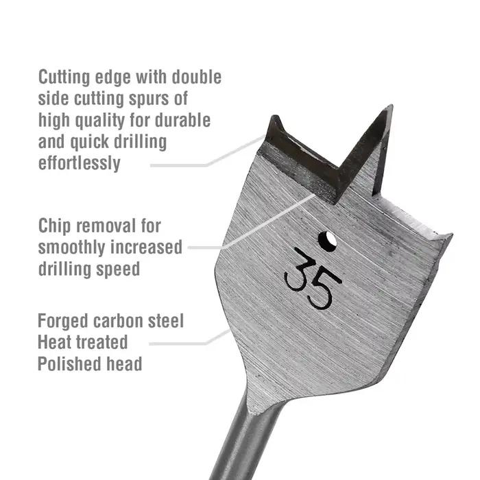 1 pièces 10-55mm ensembles d'outils pour le travail du bois durables perceuse plate longue en acier