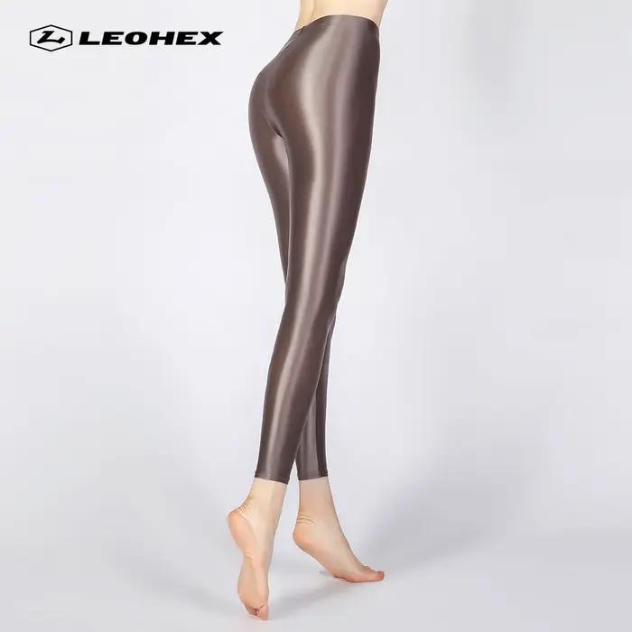 LEOHEX 2022 Sexy Satin brillant Leggings pantalon paillettes bas brillant japonais cheville longueur