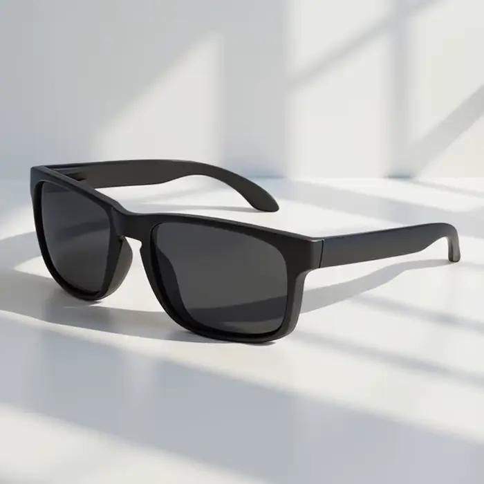 Lunettes de soleil polarisées carrées classiques pour hommes et femmes, Vintage, en plastique, éléga