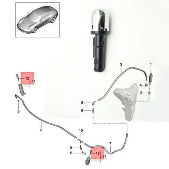 Buse de lavage de phares avant, Jet de pulvérisation pour Porsche Panamera 911 Boxster 991 Cayman 71
