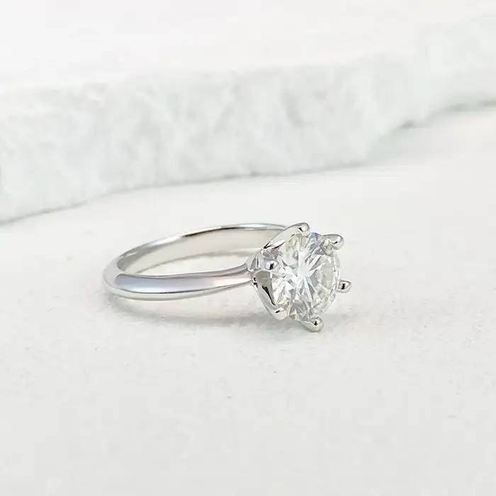 Bague Moissanite 0.5-5ct pour femmes
