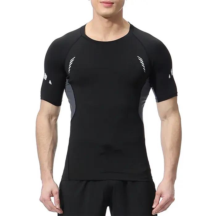 T-shirt de compression à manches courtes pour homme, maillot de corps athlétique, Rash Guard, séchag