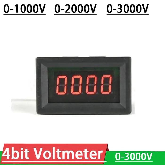 Voltmètre LED 4 bits DC 0-1000V 2000V 3000V, affichage numérique LED de haute précision, voltmètre h