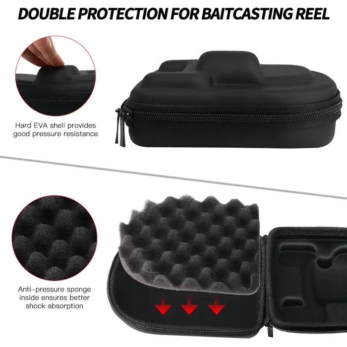 Étui de protection pour moulinet de pêche, pochette de boîte rigide EVA résistante à l'eau, éponge A