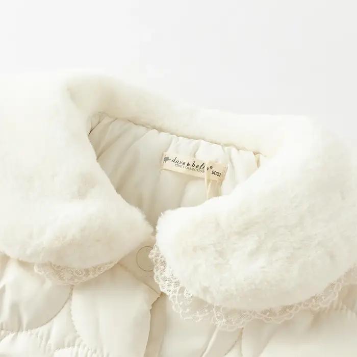 Dave Bella enfants filles bébé mignon vêtements d'extérieur hiver mode décontracté doux enfants mant