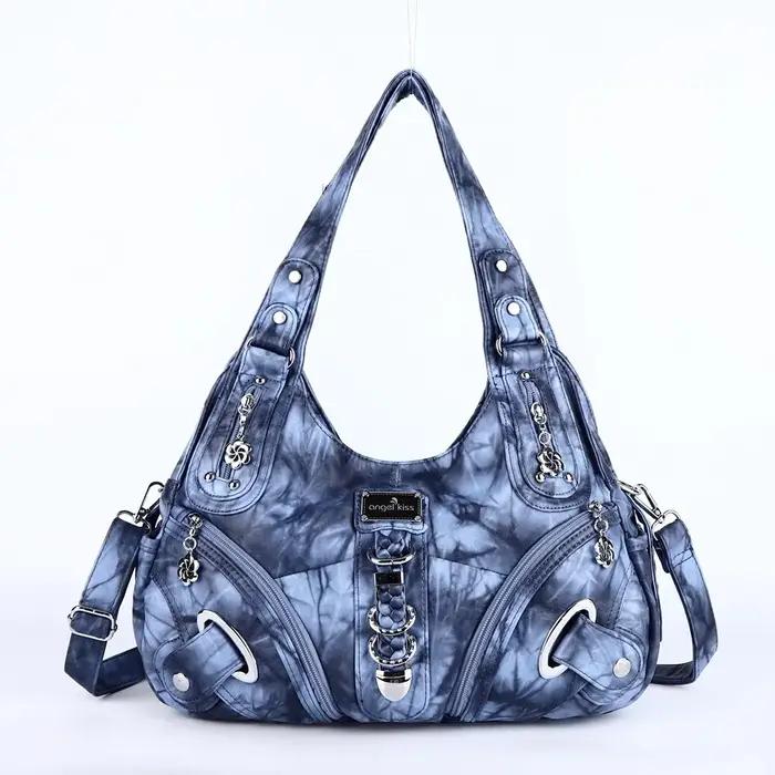 Sac à main vintage pour femme, sac à bandoulière tendance, grand sac fourre-tout, sac de shopping à