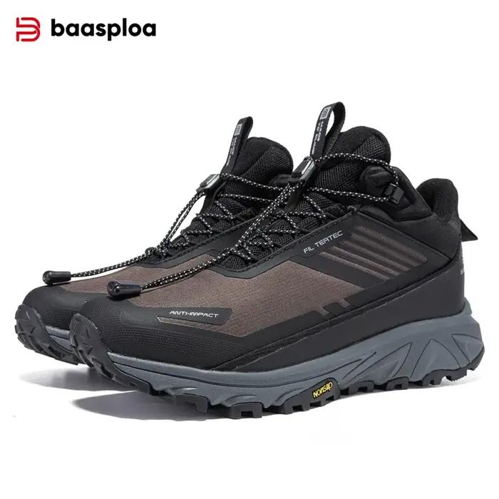 Chaussures de randonnée homme Baasploa imperméables hiver - Confort chaud antidérapant baskets marche