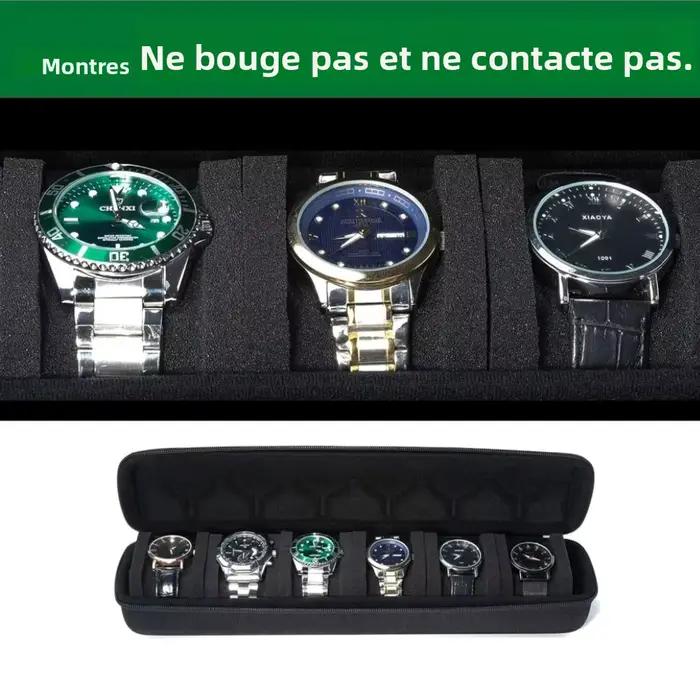 Boîte de rangement et présentoir pour montres, étui de voyage portable, organisateur de bureau pour les passionnés de montres, cadeau