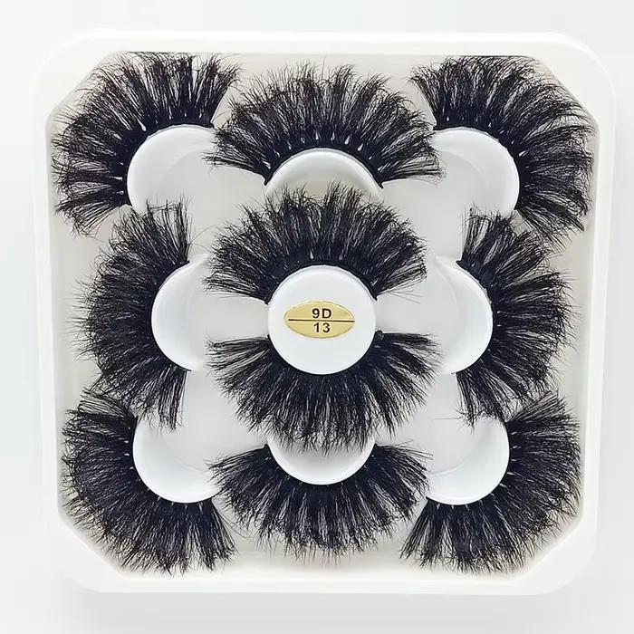 Nouveau 5 paires 15-25mm 3D cils de vison en gros faux cils naturels, Extension de cils en gros en v