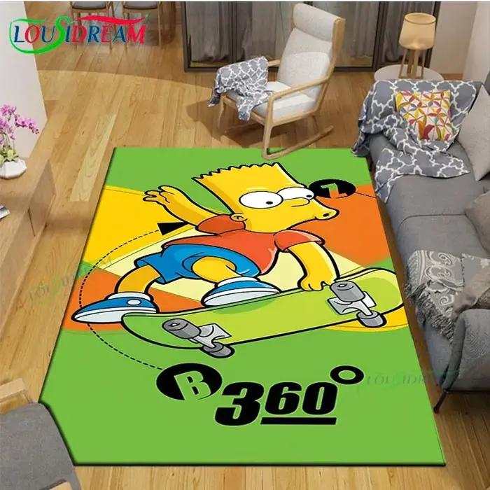 Tapis imprimé des Simpson résistant pour extérieur et intérieur décoration chambre à coucher cadeau occassions spéciales