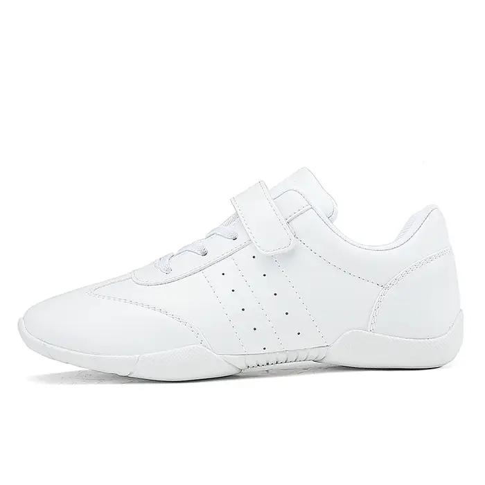 Chaussures de danse blanches pour cheerleading, pour tout-petits, jeunes filles, antidérapantes, bas