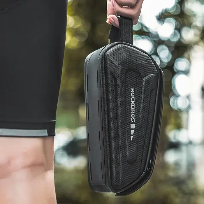 ROCKBROS-sac de vélo 1,7 L étanche, sacoche pour cadre avant, support de téléphone à écran tactile,