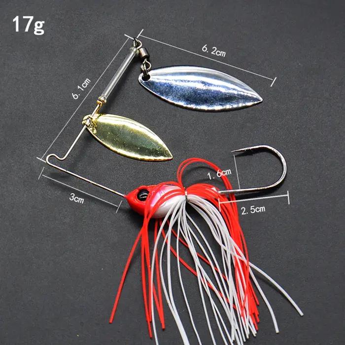 1 pièces leurre de pêche 12/17g Wobblers leurres Spinners cuillère appât pour brochet pêche attirail