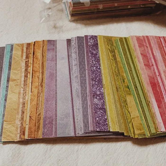 Papier artisanal arc-en-ciel pour collage d'album, matériel de scrapbooking, petit fond de bergame,