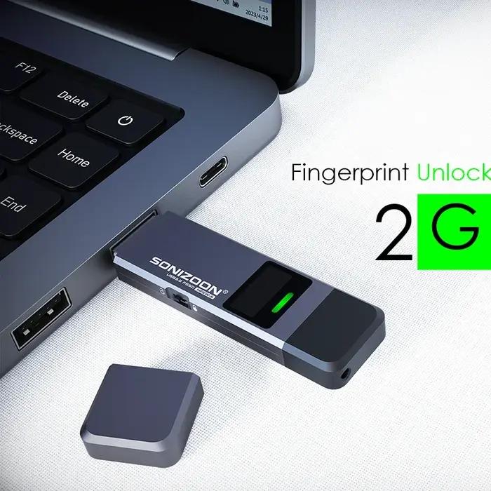 Clé USB à Écriture Flash 2G avec Cryptage d'Empreintes Digitales 1 To/512 Go/256 Go – Protection de