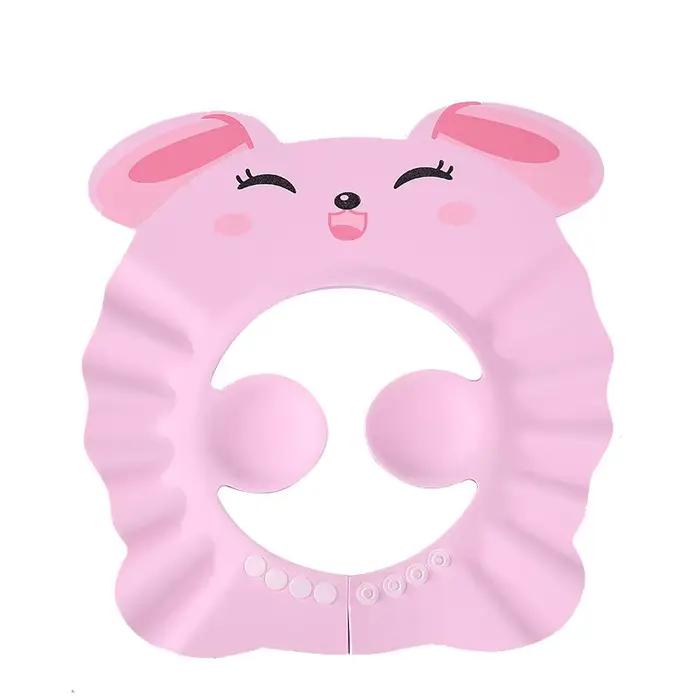 Bonnet de douche en forme d'animal mignon, Protection des yeux, Protection des oreilles, léger, dess