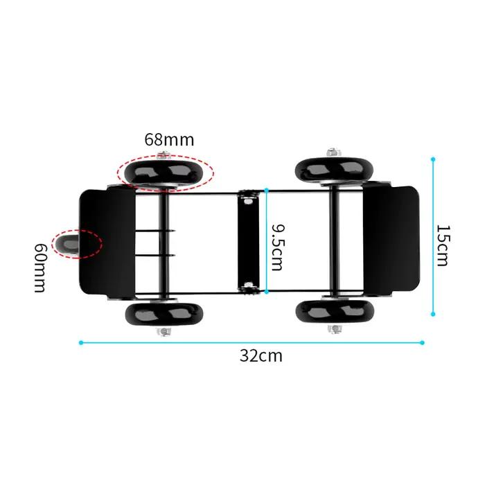 Support mobile de remorque de moto en acier inoxydable pour protection pneu et manœuvrabilité améliorée pour motards et amateurs de vélos électriques