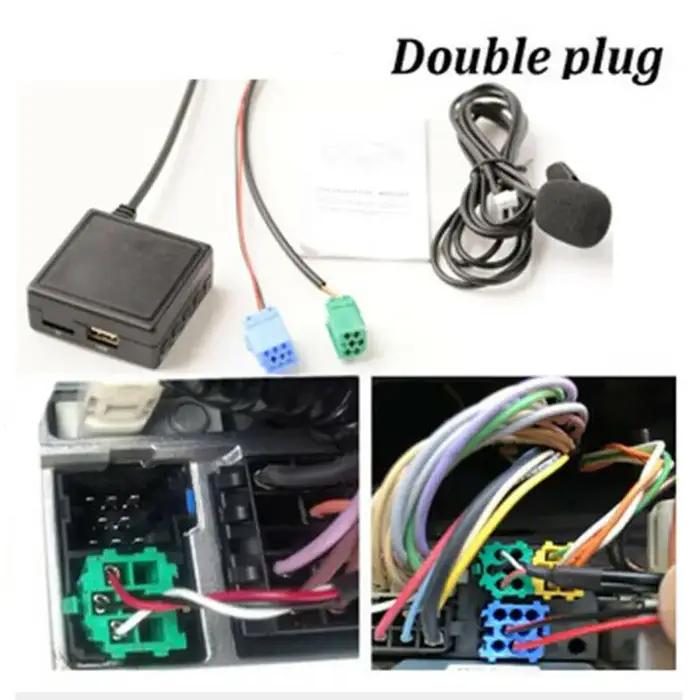Adaptateur audio Bluetooth pour autoradio, câble AUX, microphone mains libres, fonction d'entrée aud