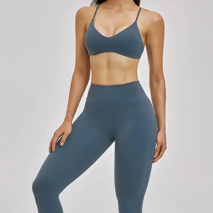 Ensemble de sport Ningyu pour femme – Tenue de yoga haut de gamme avec dos élégant, vêtements de fit