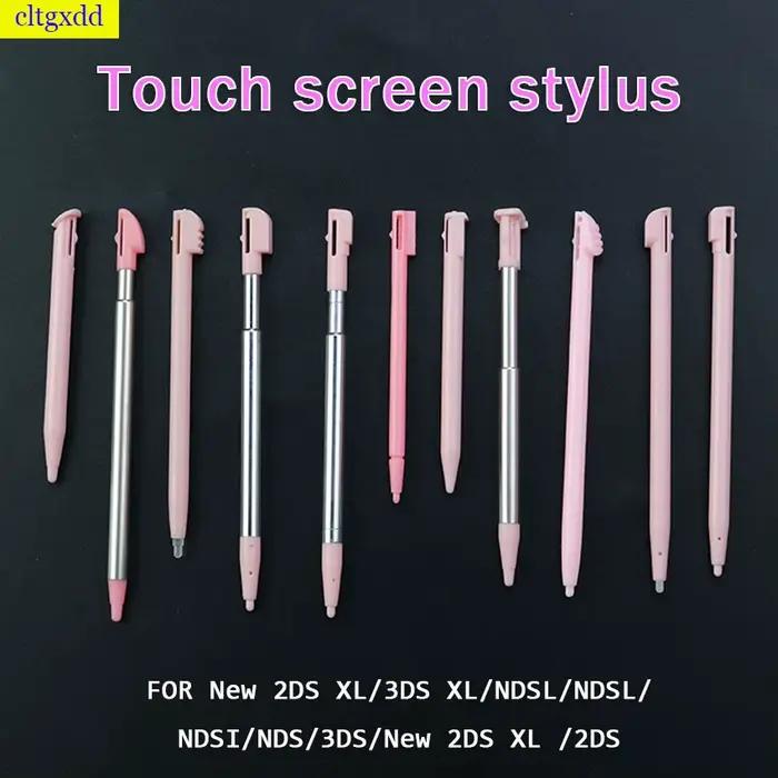 Cltgxdd-Stylet rétractable en métal, pour NDSL/DS/Lite/NDSi/NDS/Wii, en plastique rouge, pour 2DS 3D