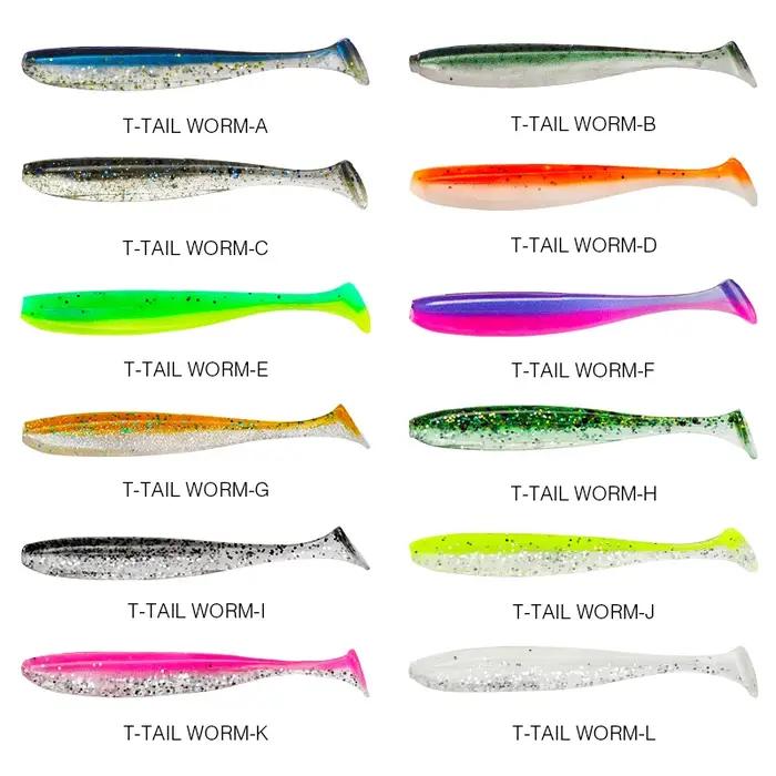 TSURINOYA 65mm 75mm T queue Wrom leurres de pêche leurre souple appât artificiel attirail Jerkbaits