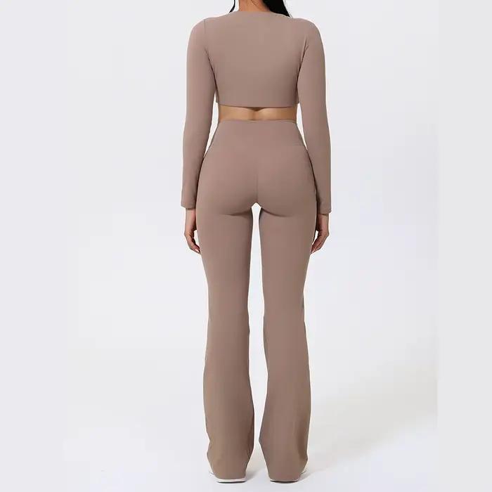 2 pièces costume de Yoga ensemble de sport vêtements de Yoga ensemble de gymnastique femmes survêtem