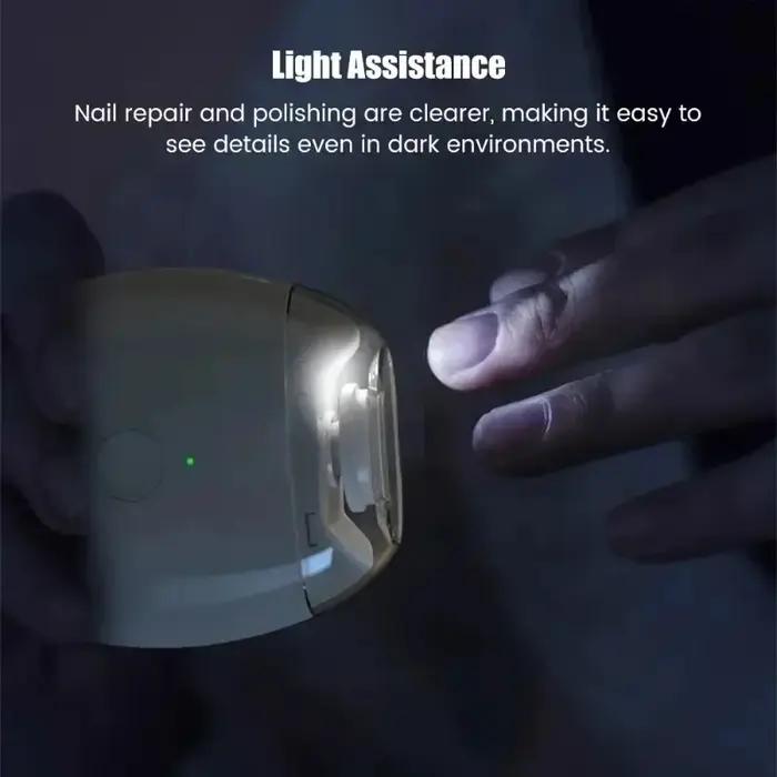 Coupe-ongles électrique 2 en 1 avec lumière LED, broyeur automatique pour bébé et adulte, Mini outil