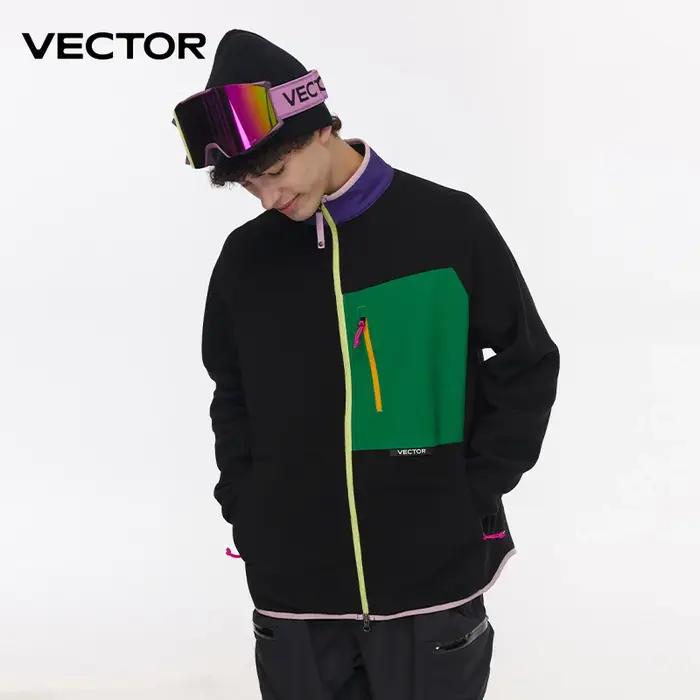 VECTOR veste polaire femme automne hiver manteaux chauds hommes vêtements 2023 contraste manches swe