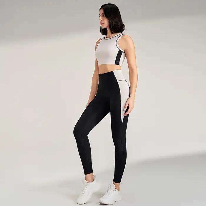 Tenue de yoga femme à séchage rapide - Combinaison fitness avec pantalon serré