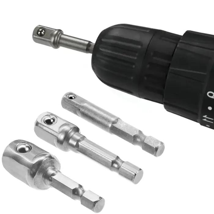 Adaptateur de douille en acier au chrome vanadium, tige Seth EX à 1/4 "3/8" 1/2 ", mèches d'extensio