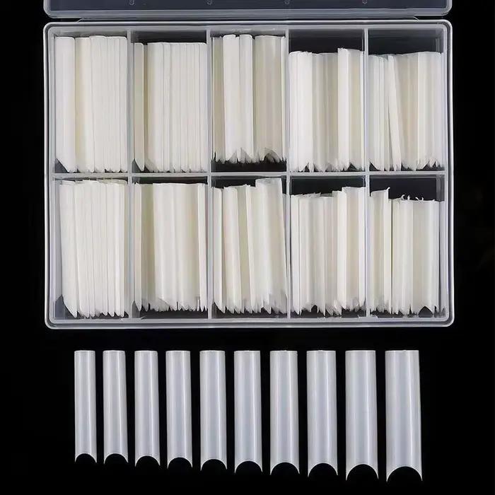 200/240 pièces XXL carré presse sur faux ongles conseils C incurvé droit acrylique Extra Long clair