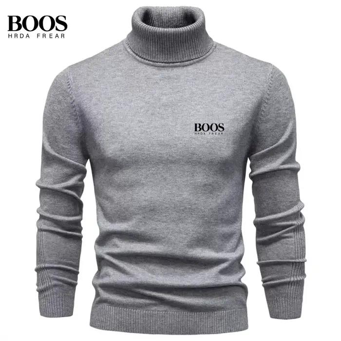Pull à col roulé à manches longues pour homme, de haute qualité, automne et hiver, nouveau, tendance