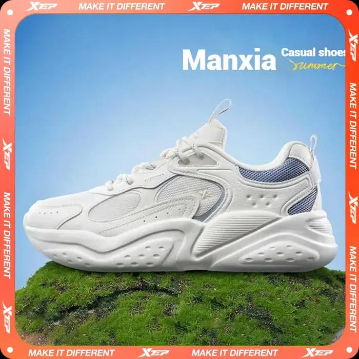Xtep chaussures décontractées pour femmes 2025 été léger respirant maille à semelles épaisses hauteu