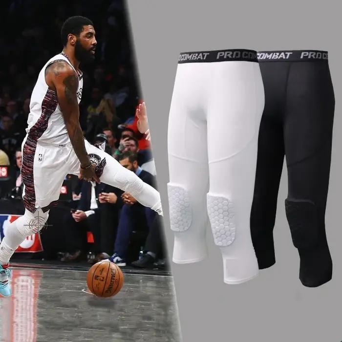 Genouillères nid d'abeille hommes protection basket - Leggings compression 3/4 anti-collision sport