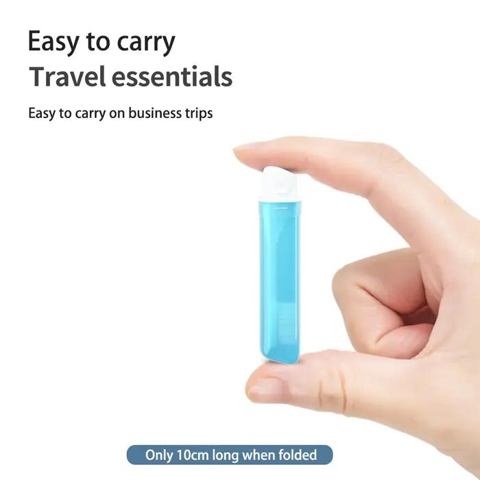 Brosse à dents de voyage pour adultes, petite brosse à dents pliante Portable de Camping en plein ai