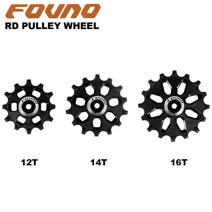 FOVNO – jeu de poulies de dérailleur arrière 12T 14T 16T, Support de roue à dents larges et étroites