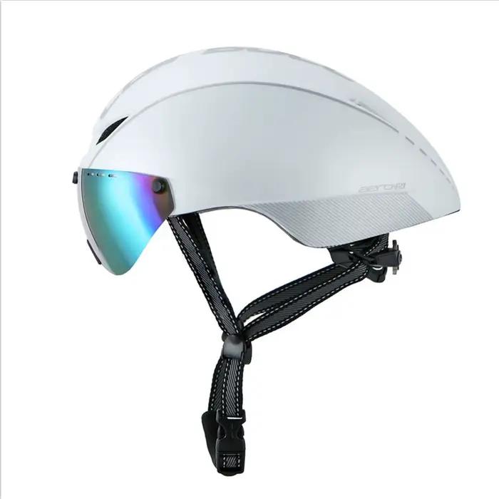 YUMAJ nouveau Aero TT casque de vélo de route lunettes course cyclisme vélo sport casque de sécurité
