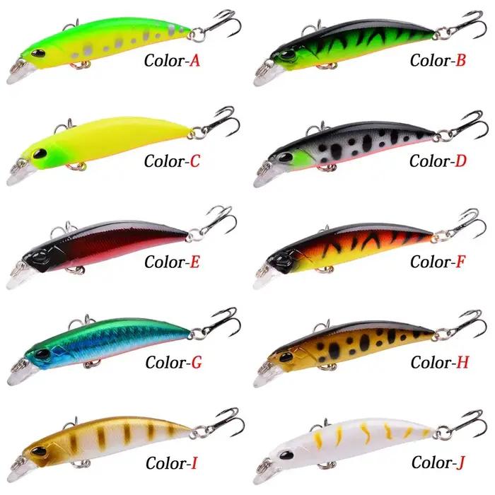 10 pièces Laser méné lent leurre de pêche ensemble 4g 7 cm Wobblers manivelle Isca artificiel dur ap