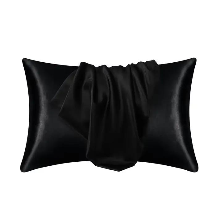 Taie d'oreiller nordique en soie, blanc, noir, gris, kaki, bleu, rose, argent, taies de luxe, décora